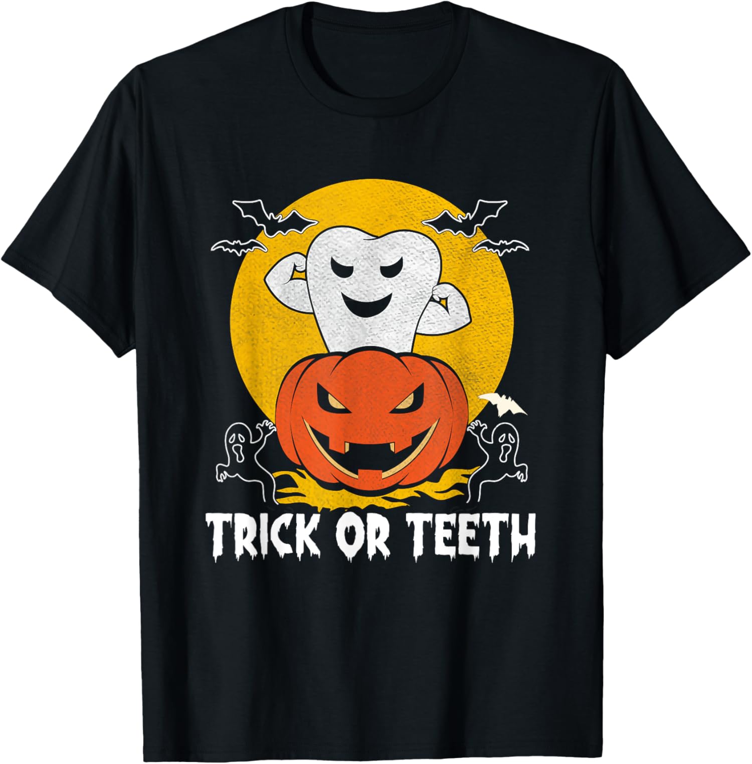 Trick Or Teeth Dental Halloween Treat Dentist Unisex T-Shirt