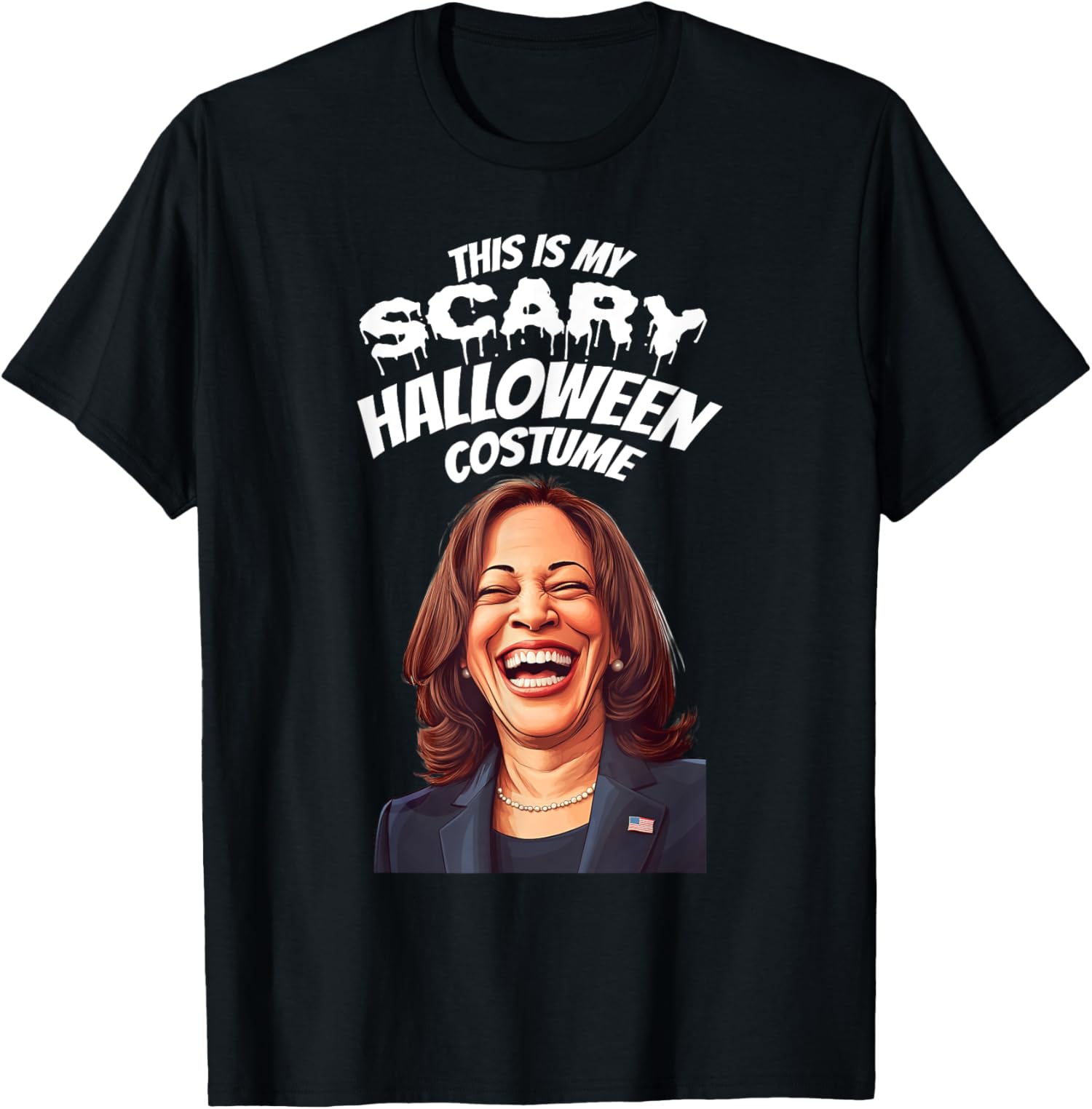 Funny Kamala Harris Scary Halloween Gag President Unisex T-Shirt