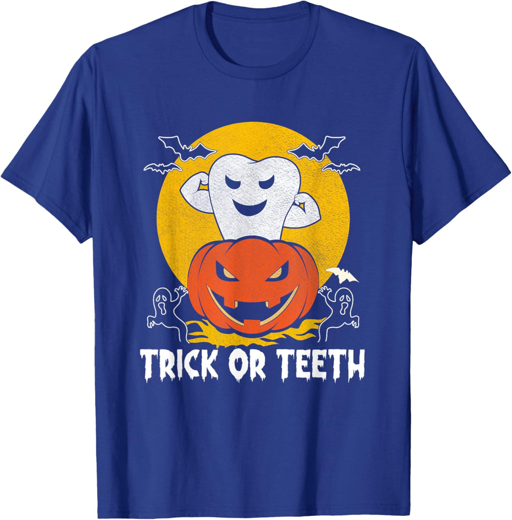 Trick Or Teeth Dental Halloween Treat Dentist Unisex T-Shirt