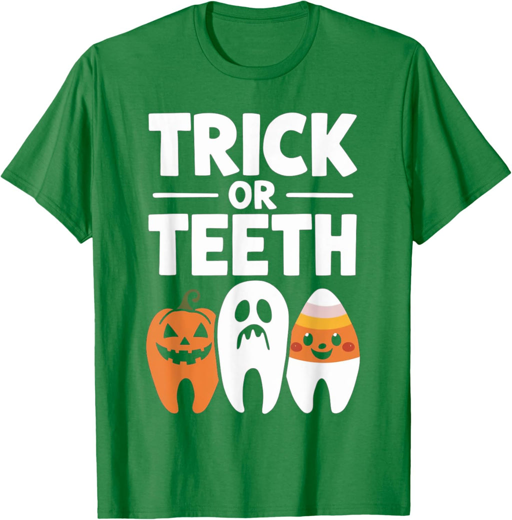 Trick Or Teeth Funny Dental Halloween Treat Dentist Unisex T-Shirt