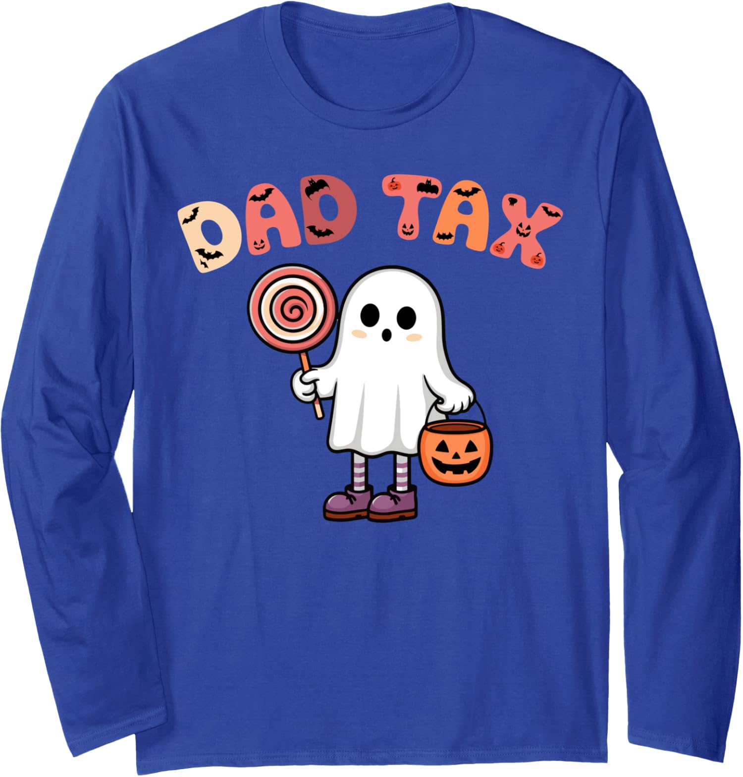 Dad Tax Halloween Trick Or Treat Candy Pumpkin Dad Long Sleeve Tshirt