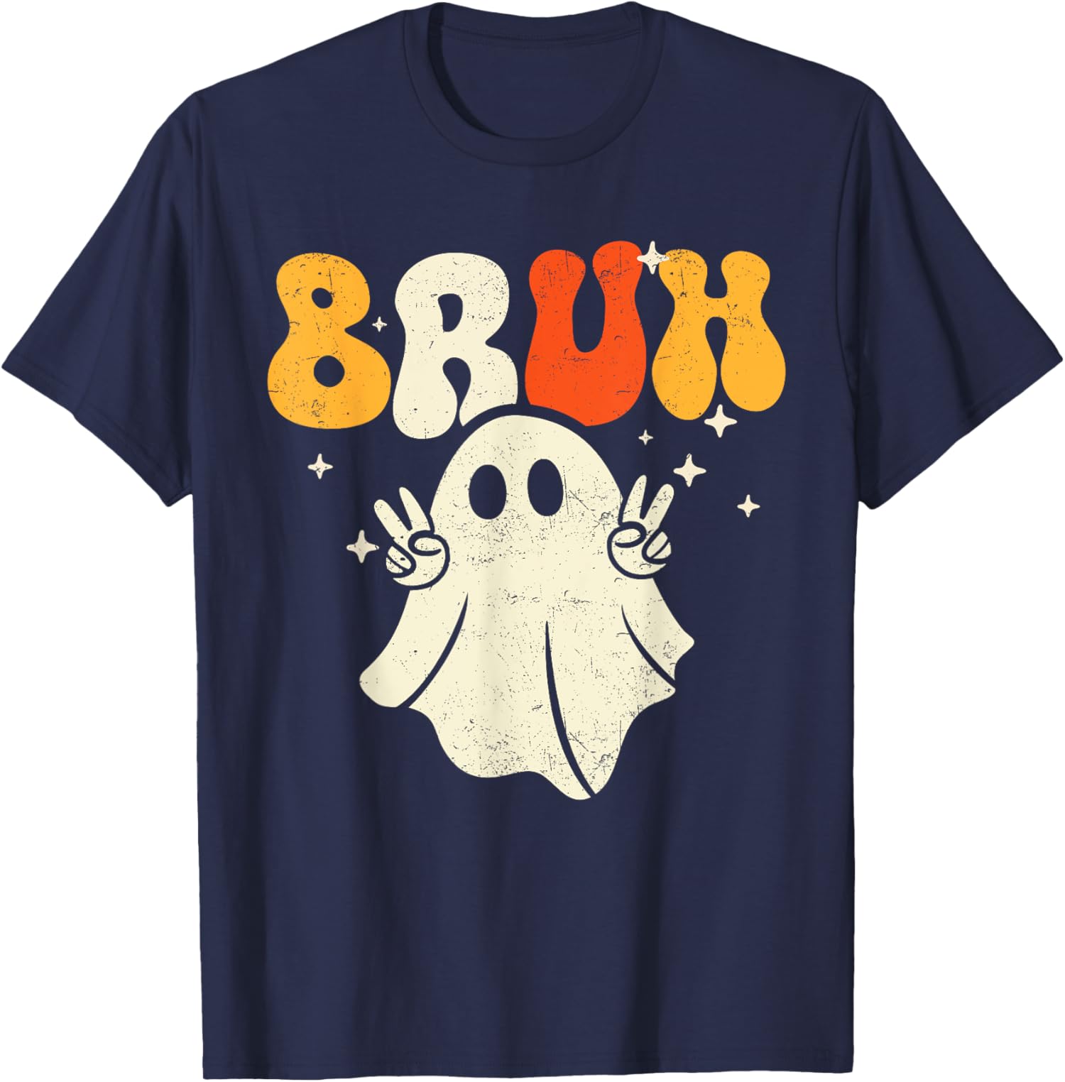 Bruh Ghost Halloween Ghost Trick Or Treat Candy Gift Unisex T-Shirt