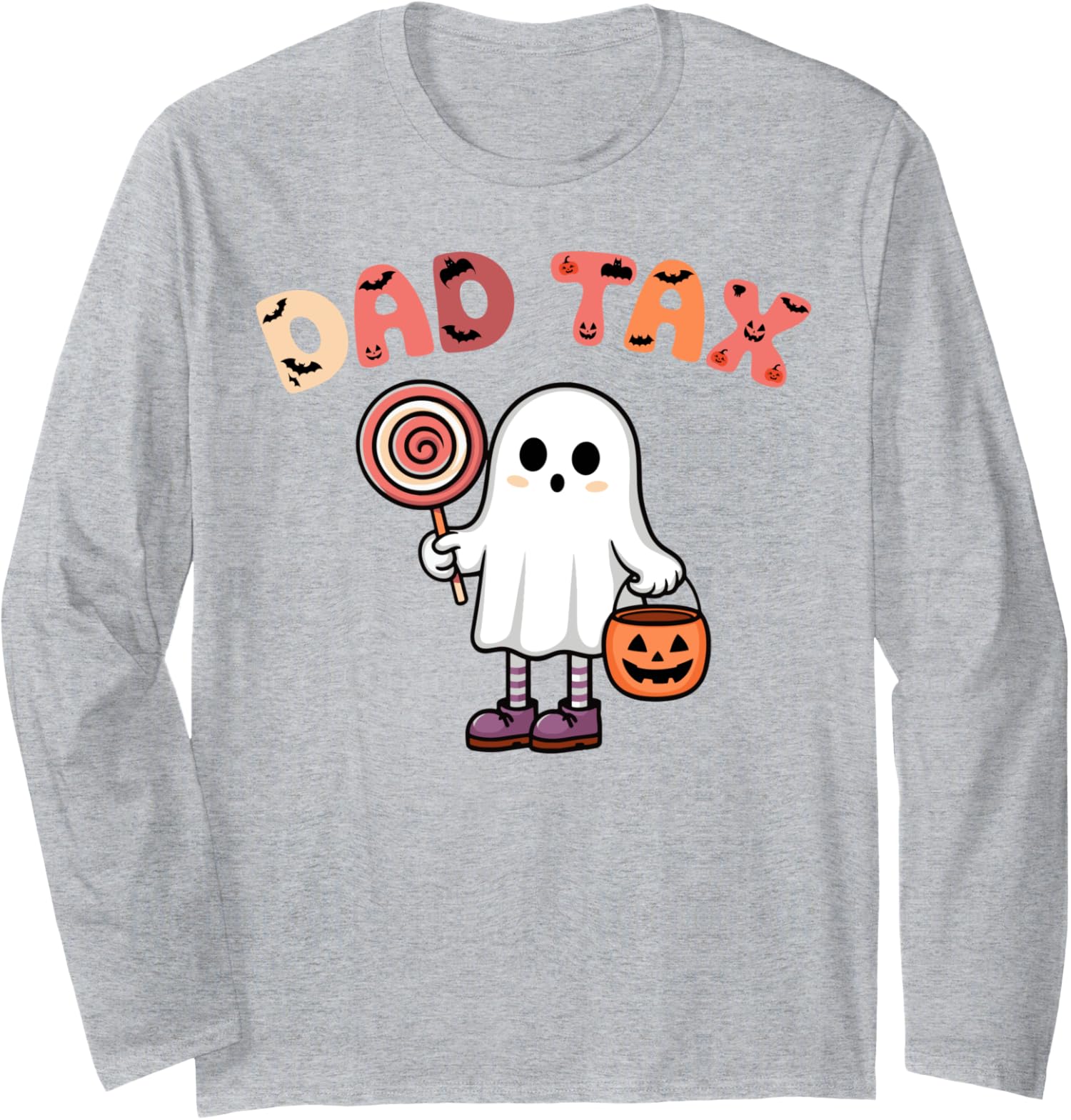 Dad Tax Halloween Trick Or Treat Candy Pumpkin Dad Long Sleeve Tshirt
