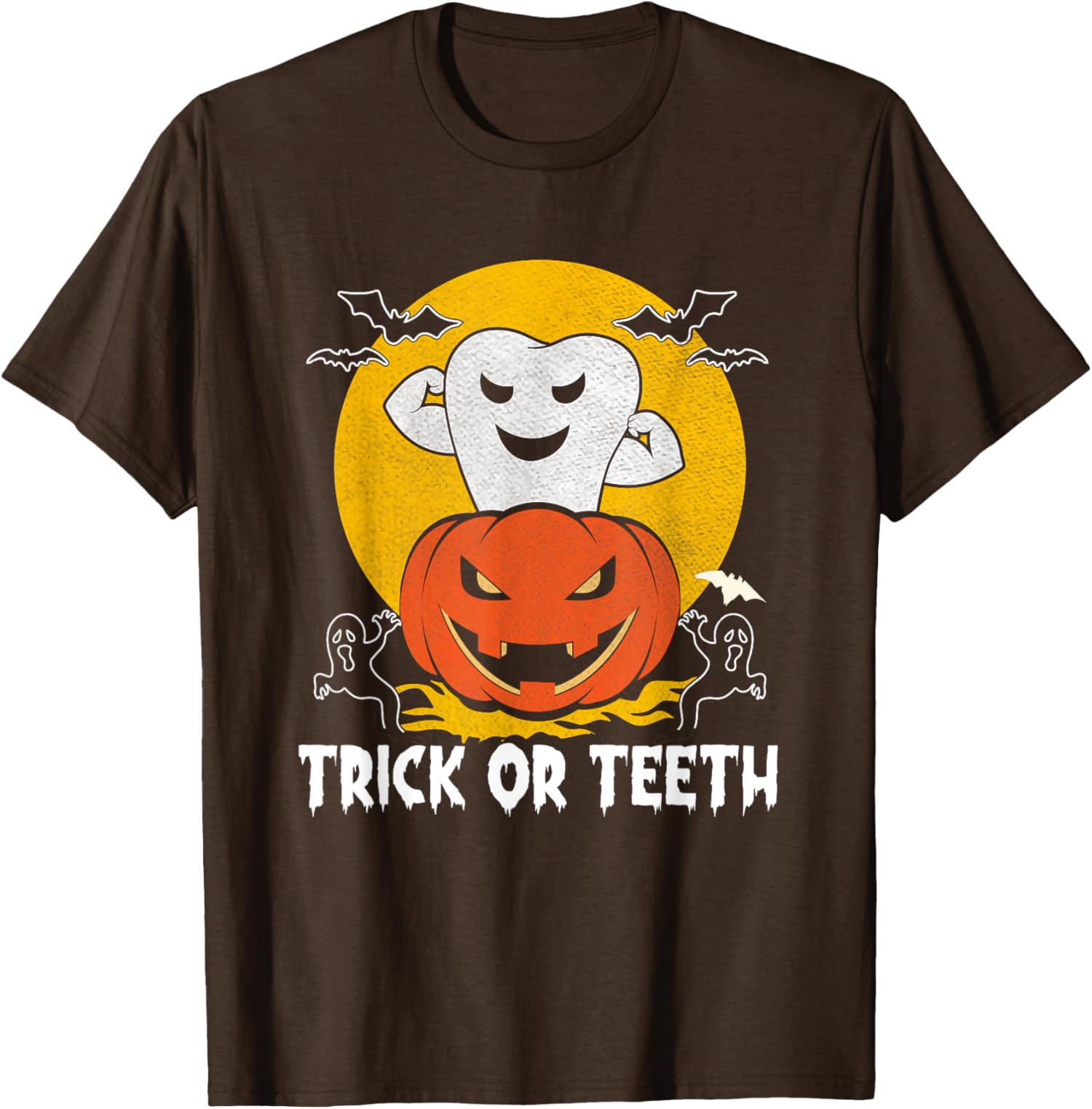 Trick Or Teeth Dental Halloween Treat Dentist Unisex T-Shirt