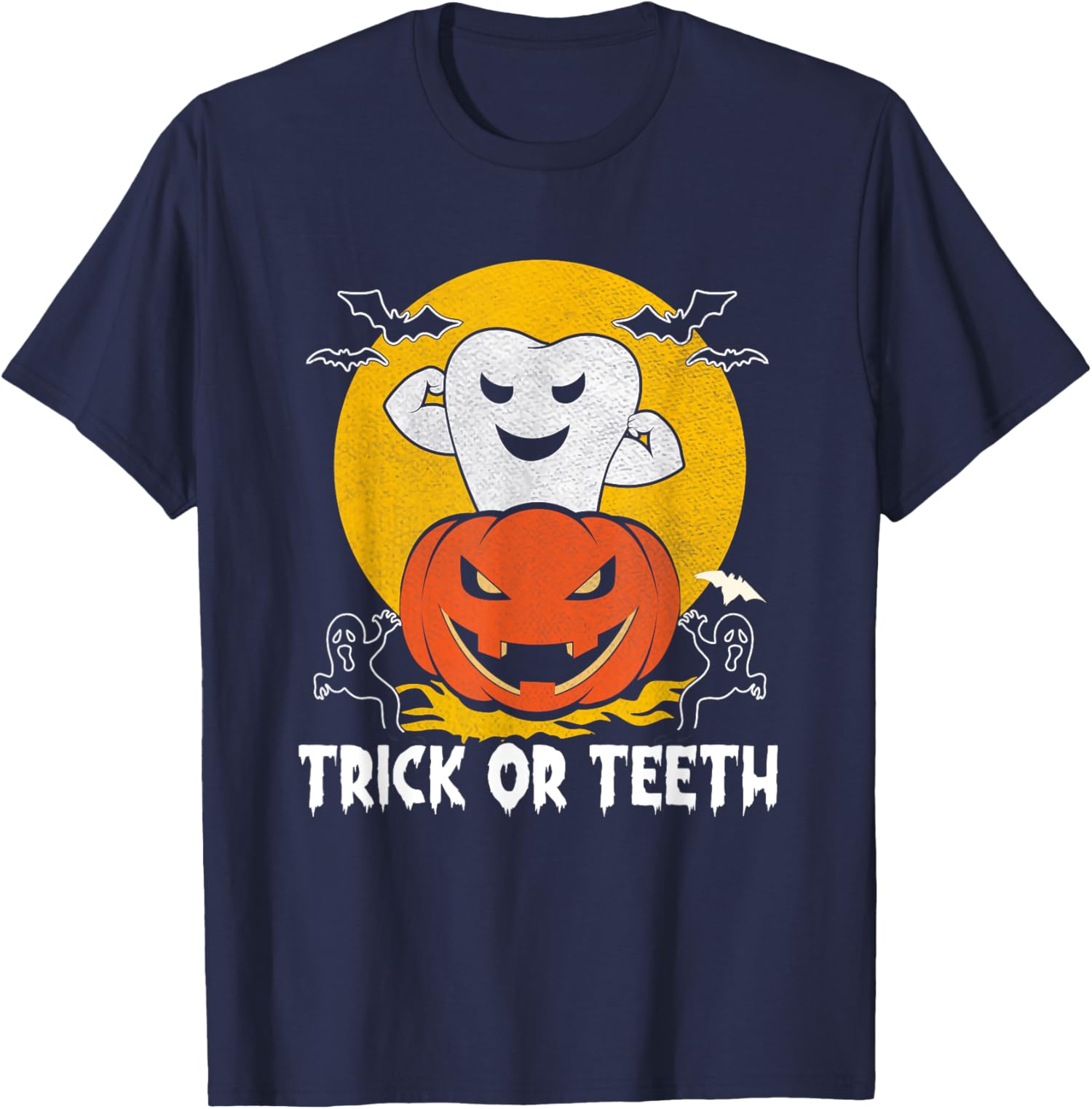 Trick Or Teeth Dental Halloween Treat Dentist Unisex T-Shirt