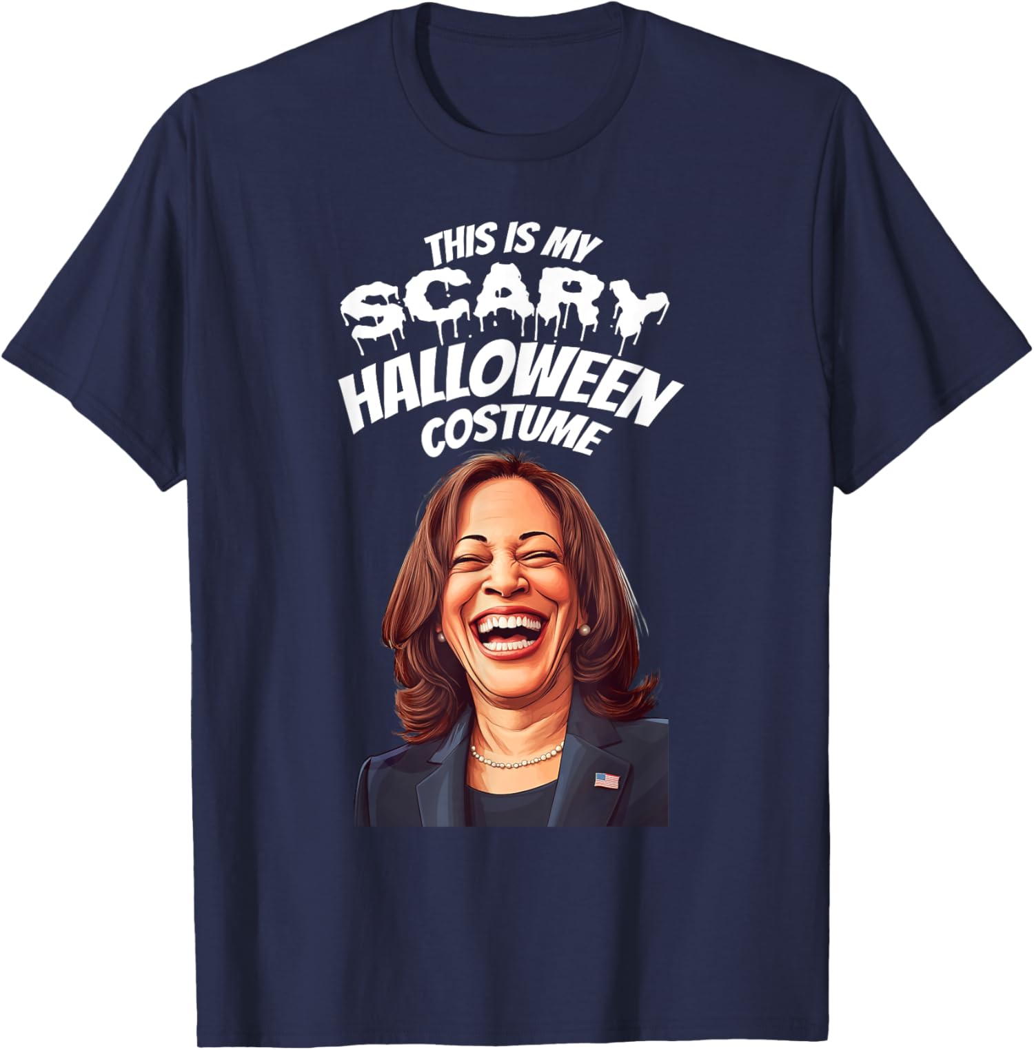 Funny Kamala Harris Scary Halloween Gag President Unisex T-Shirt