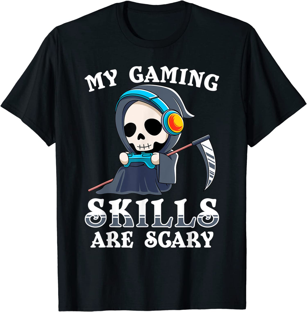 My Gaming Skills Are Scary Halloween Skeleton Unisex T-Shirt