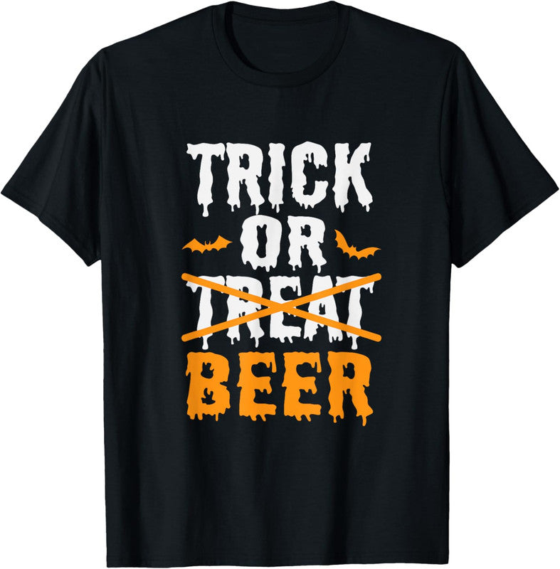 Trick Or Treat Funny Halloween Beer Drinking Long Unisex T-Shirt