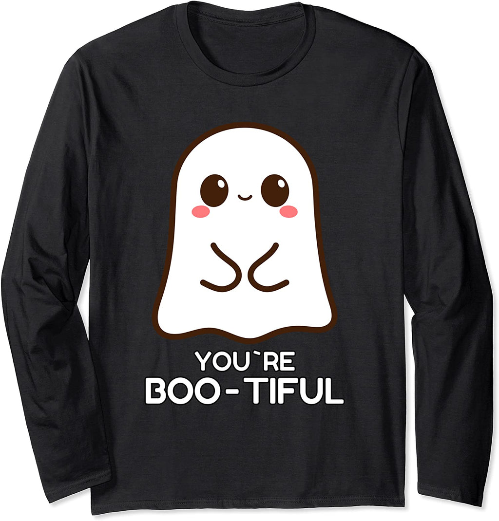 You're Boo-tiful Halloween Trick Or Treat Ghost Long Sleeve T-Shirt