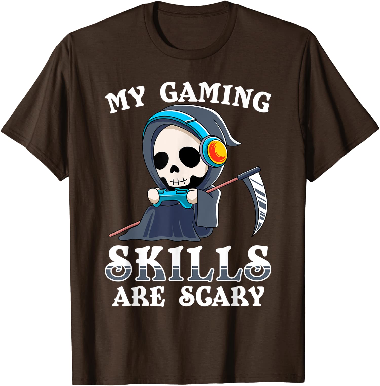 My Gaming Skills Are Scary Halloween Skeleton Unisex T-Shirt