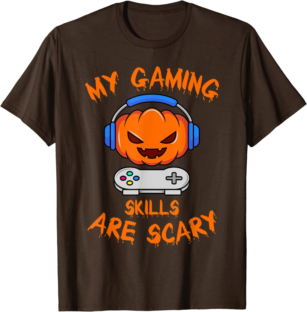 My Gaming Skills Are Scary Halloween Gamer Pumpkin Unisex T-Shirt