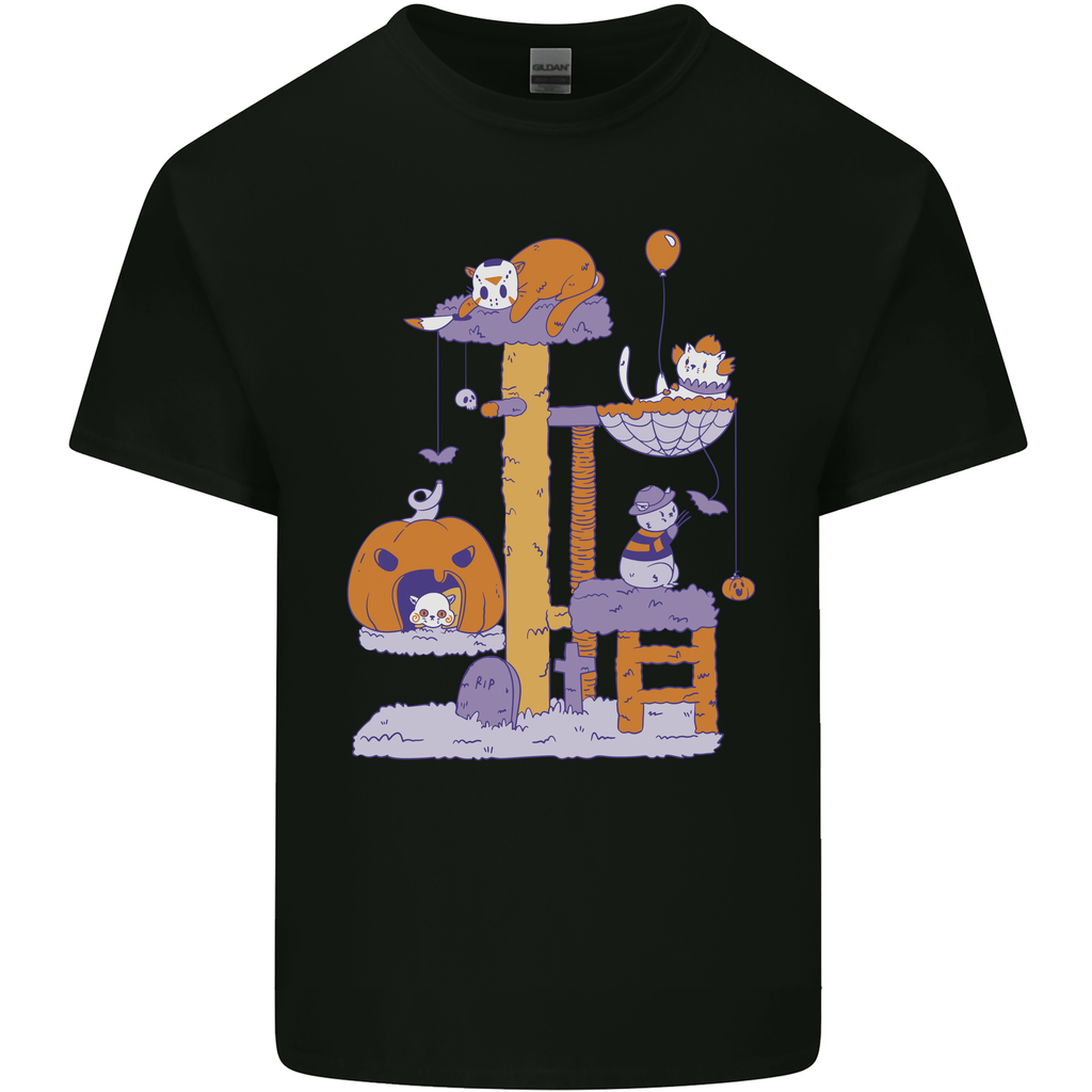 Cat Villians Funny Halloween Horror Mens Light Cotton T-Shirt