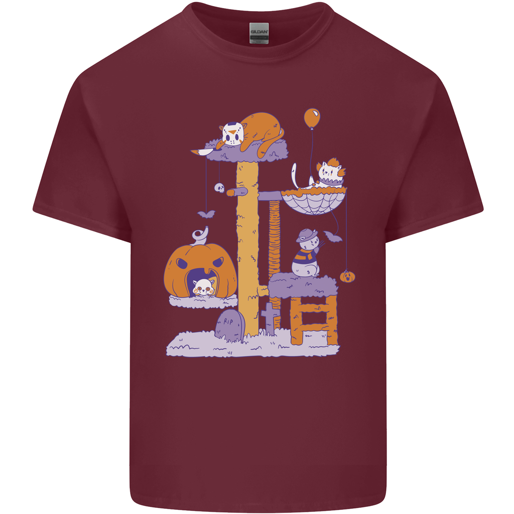 Cat Villians Funny Halloween Horror Mens Light Cotton T-Shirt