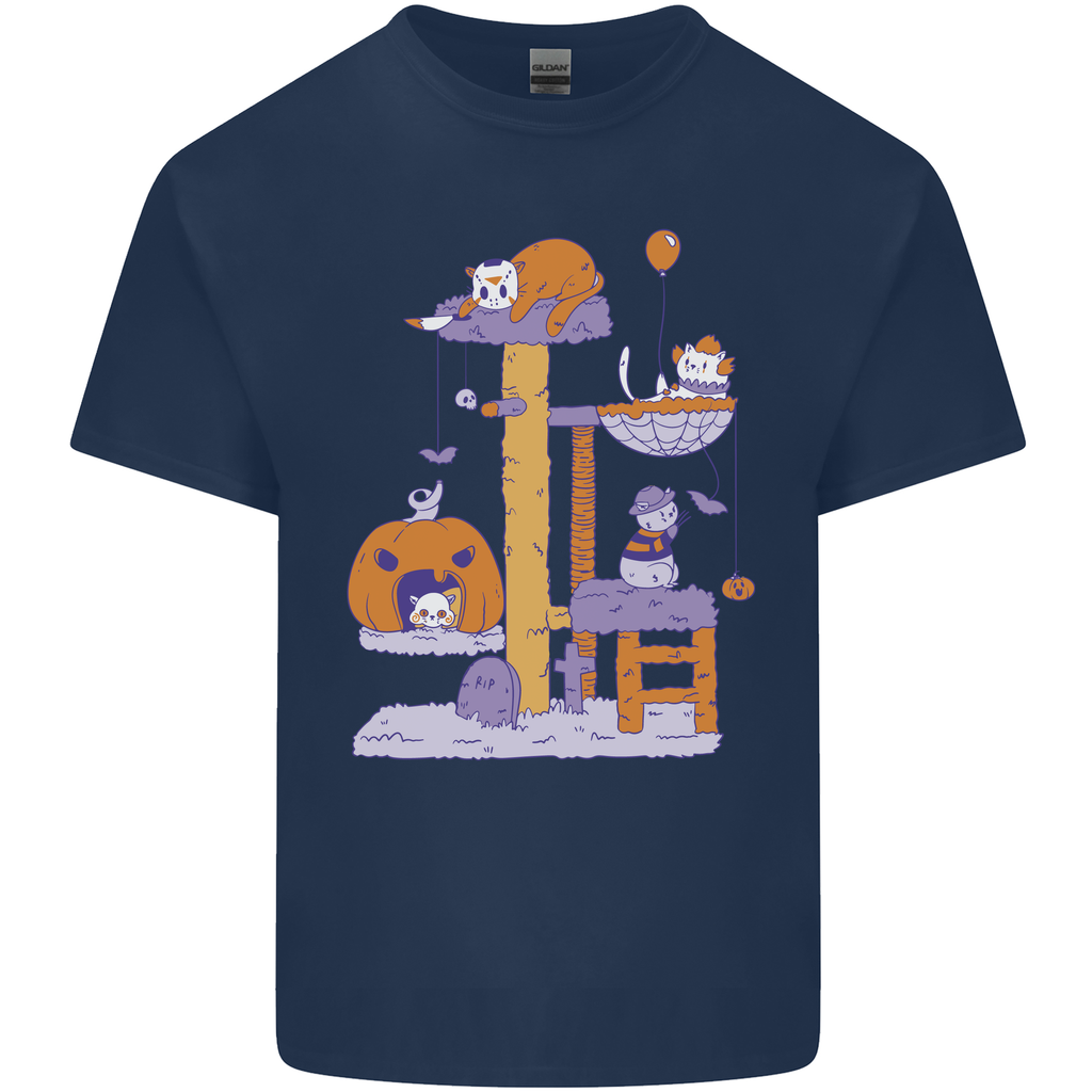 Cat Villians Funny Halloween Horror Mens Light Cotton T-Shirt