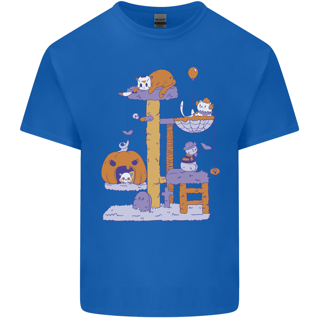 Cat Villians Funny Halloween Horror Mens Light Cotton T-Shirt