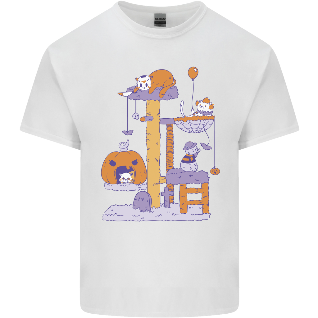Cat Villians Funny Halloween Horror Mens Light Cotton T-Shirt