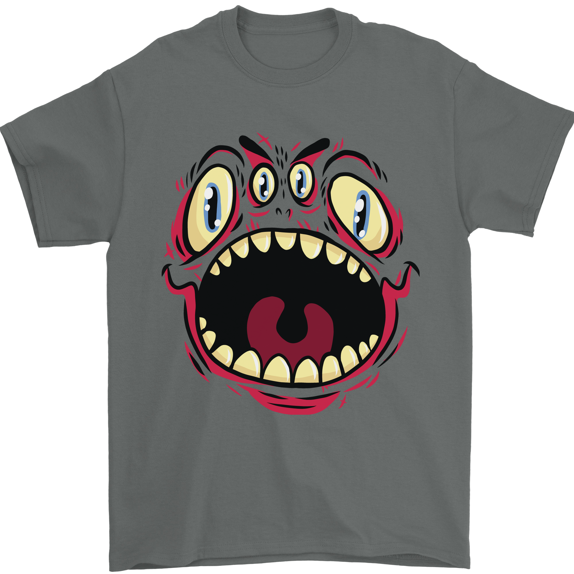 Four Eyed Scary Monster Halloween Mens T-Shirt 100% Cotton