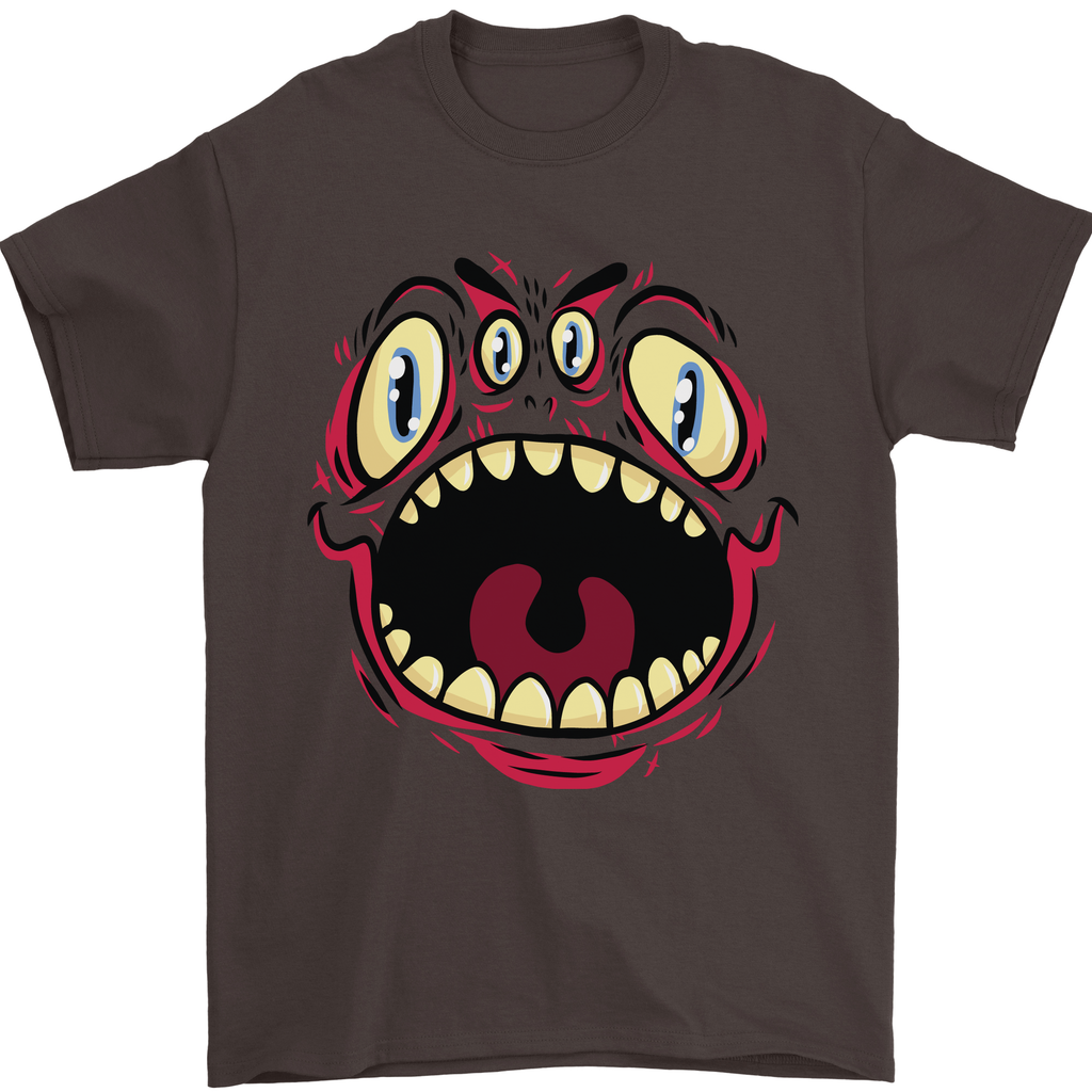Four Eyed Scary Monster Halloween Mens T-Shirt 100% Cotton