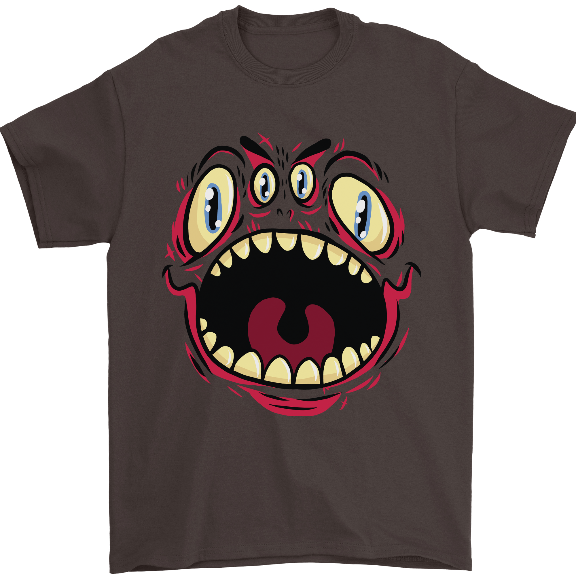 Four Eyed Scary Monster Halloween Mens T-Shirt 100% Cotton