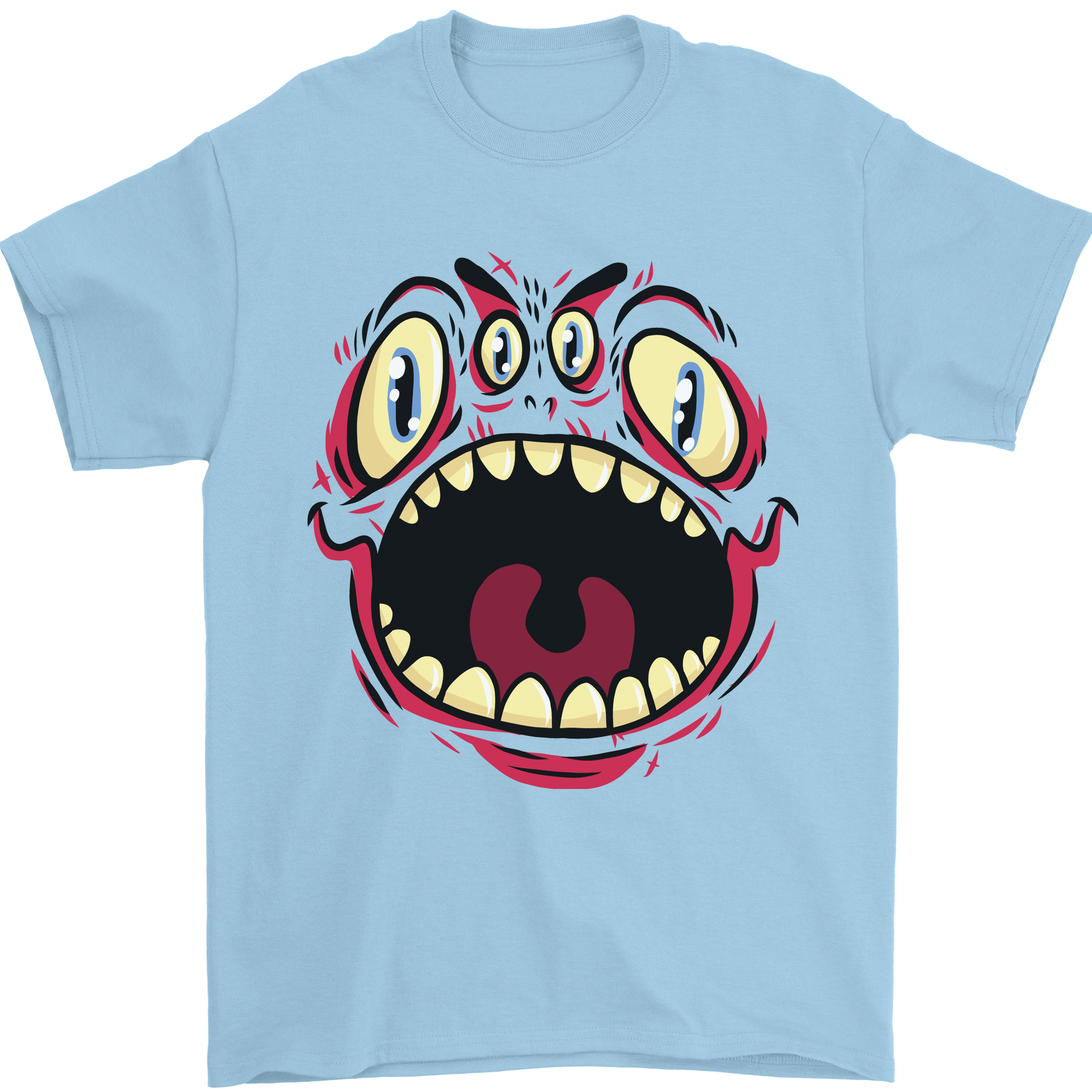 Four Eyed Scary Monster Halloween Mens T-Shirt 100% Cotton