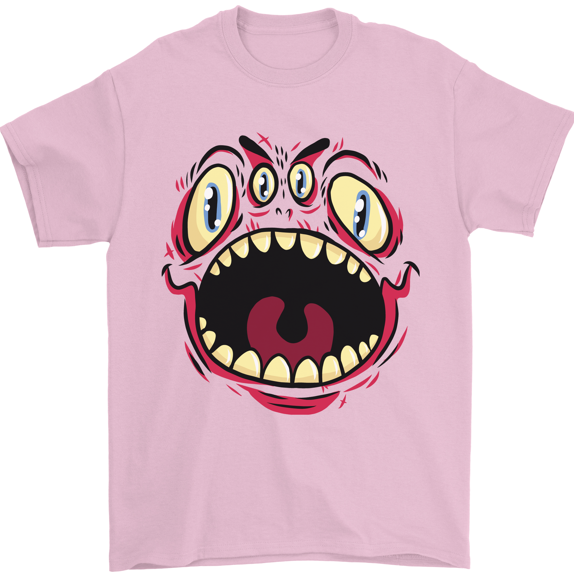 Four Eyed Scary Monster Halloween Mens T-Shirt 100% Cotton