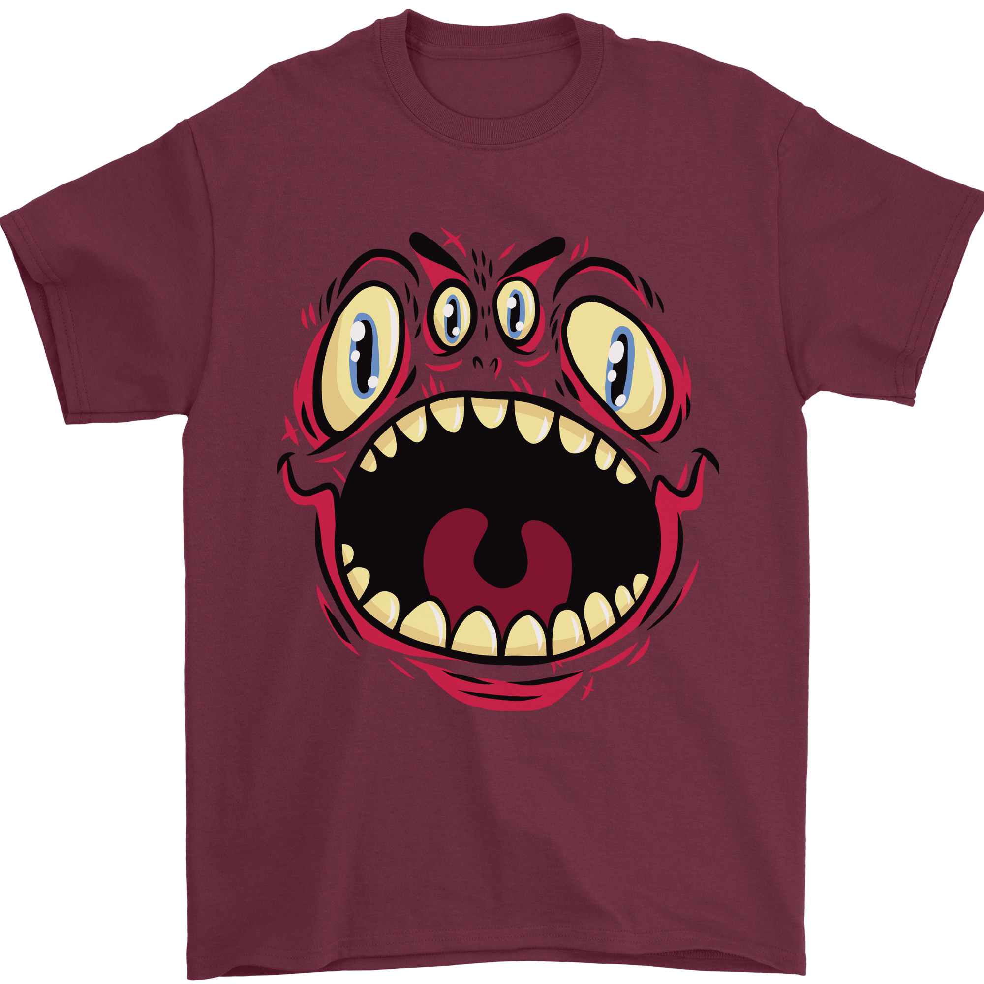Four Eyed Scary Monster Halloween Mens T-Shirt 100% Cotton