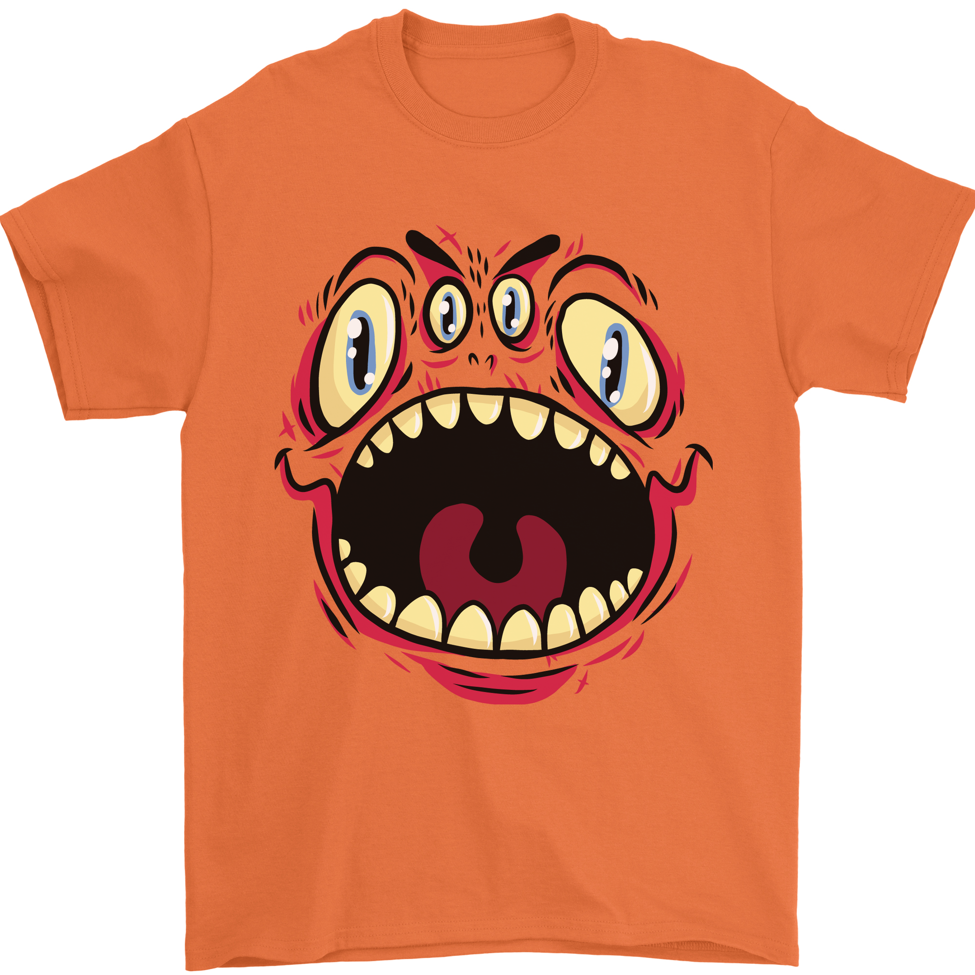 Four Eyed Scary Monster Halloween Mens T-Shirt 100% Cotton
