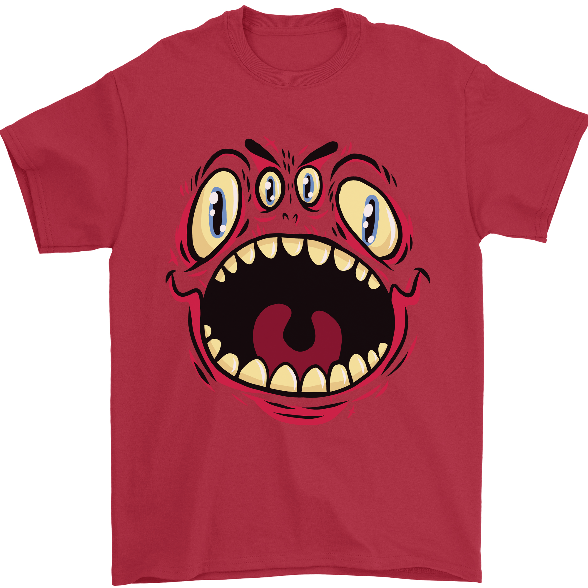 Four Eyed Scary Monster Halloween Mens T-Shirt 100% Cotton