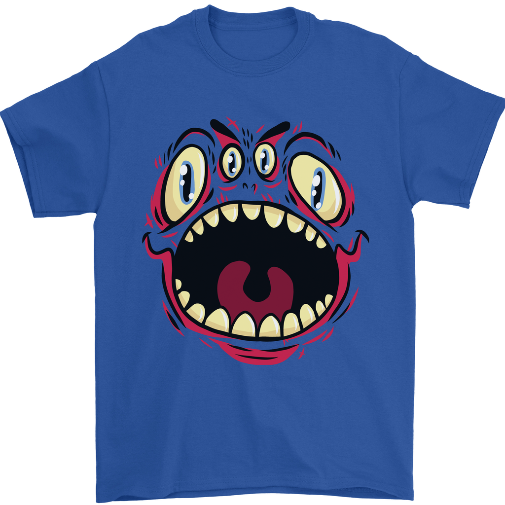 Four Eyed Scary Monster Halloween Mens T-Shirt 100% Cotton