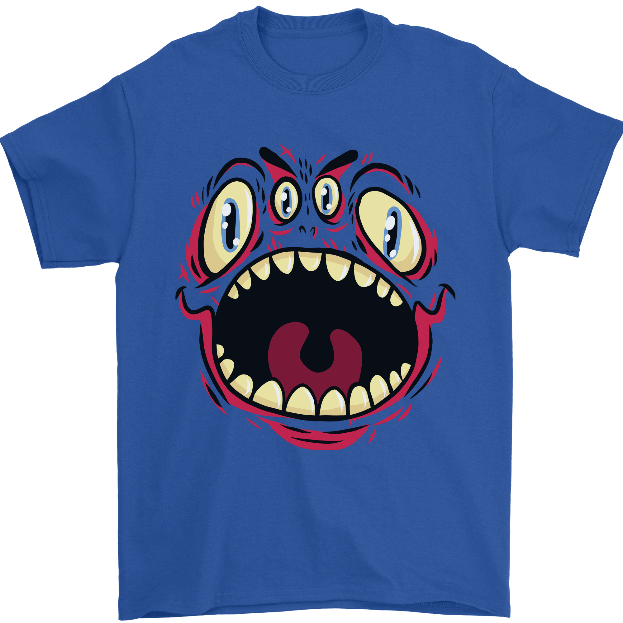 Four Eyed Scary Monster Halloween Mens T-Shirt 100% Cotton