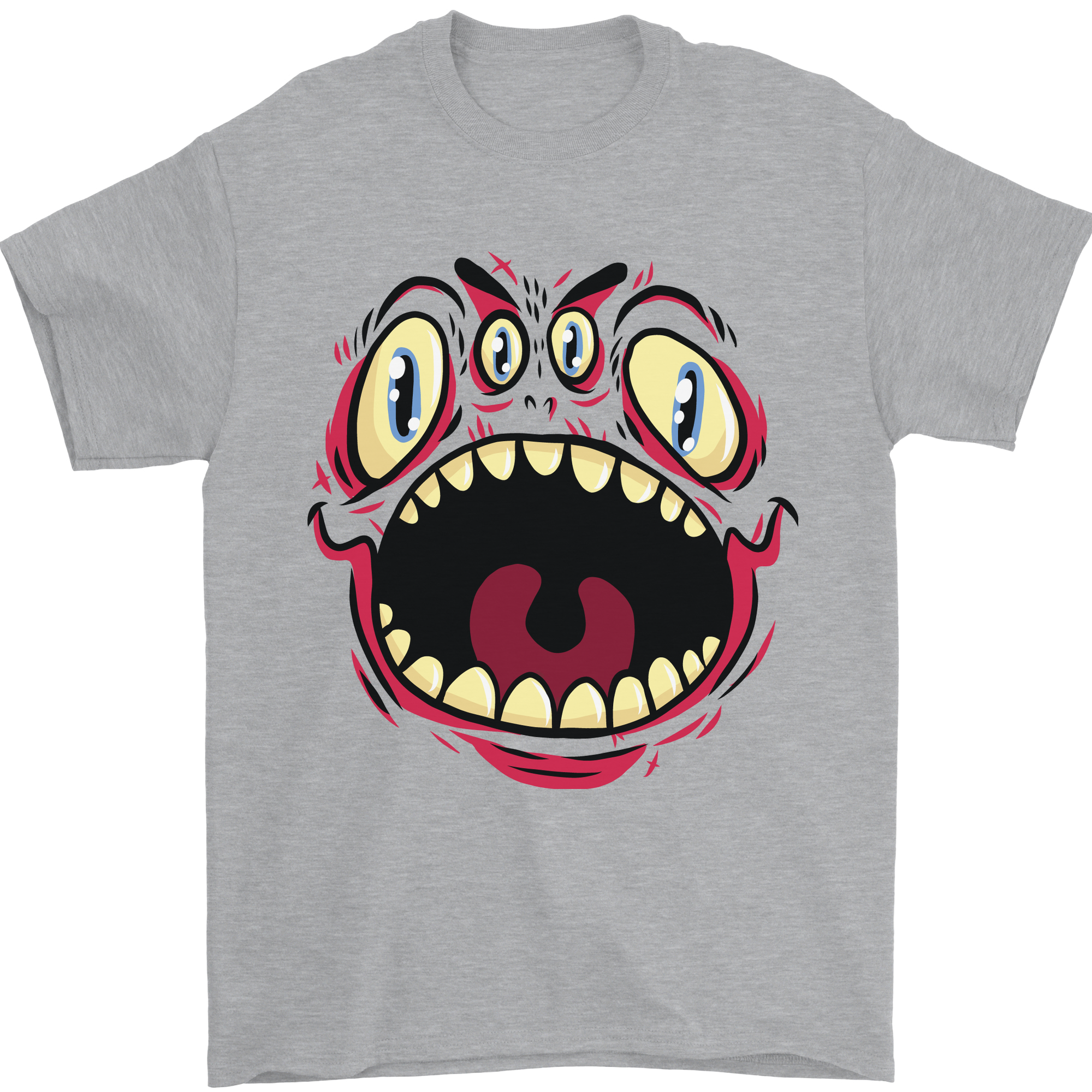 Four Eyed Scary Monster Halloween Mens T-Shirt 100% Cotton