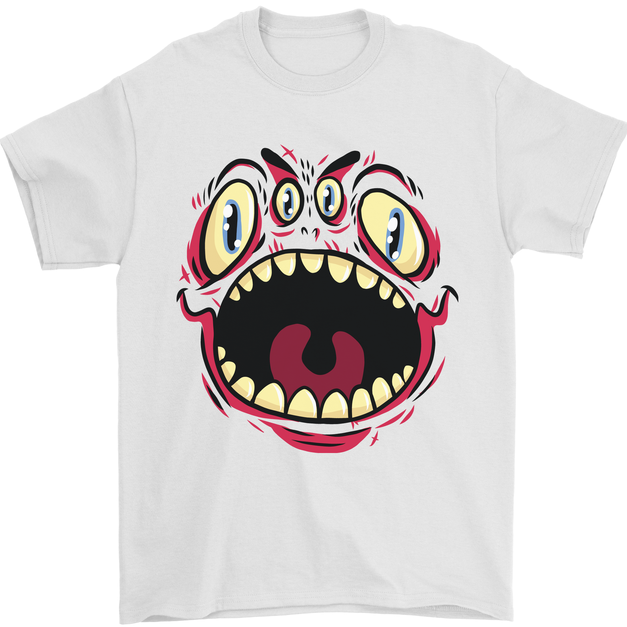 Four Eyed Scary Monster Halloween Mens T-Shirt 100% Cotton