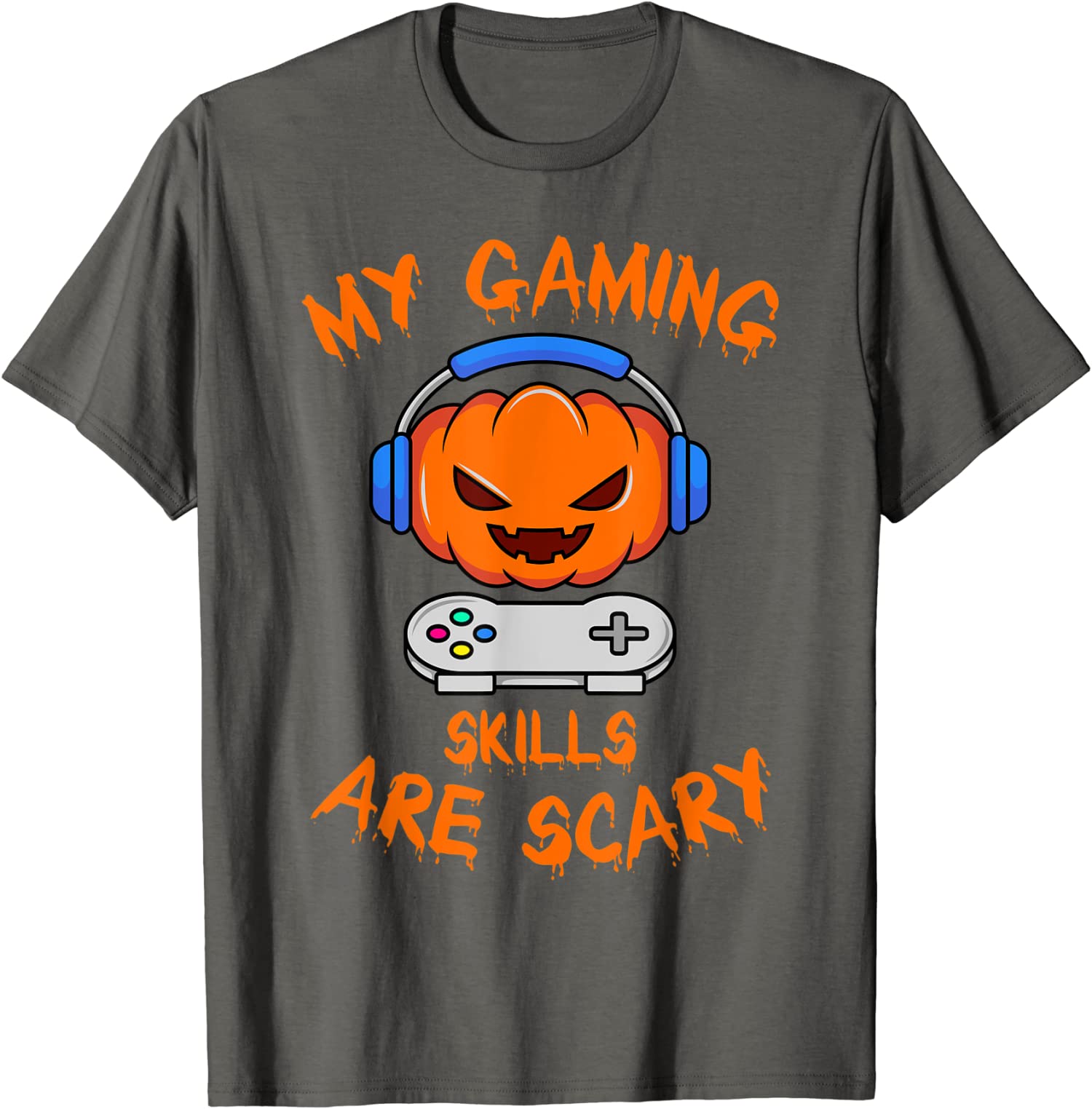 My Gaming Skills Are Scary Halloween Gamer Pumpkin Unisex T-Shirt