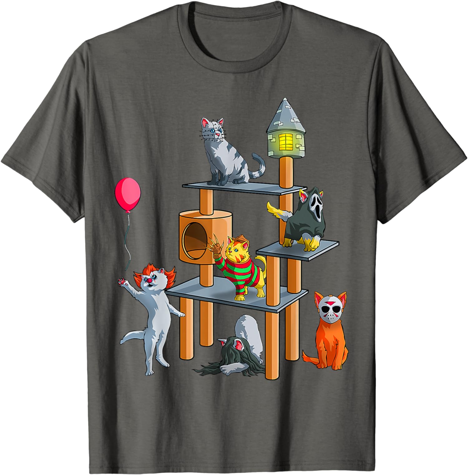 Cat Horror Movies Cute Halloween For Cat Gift Unisex T-Shirt