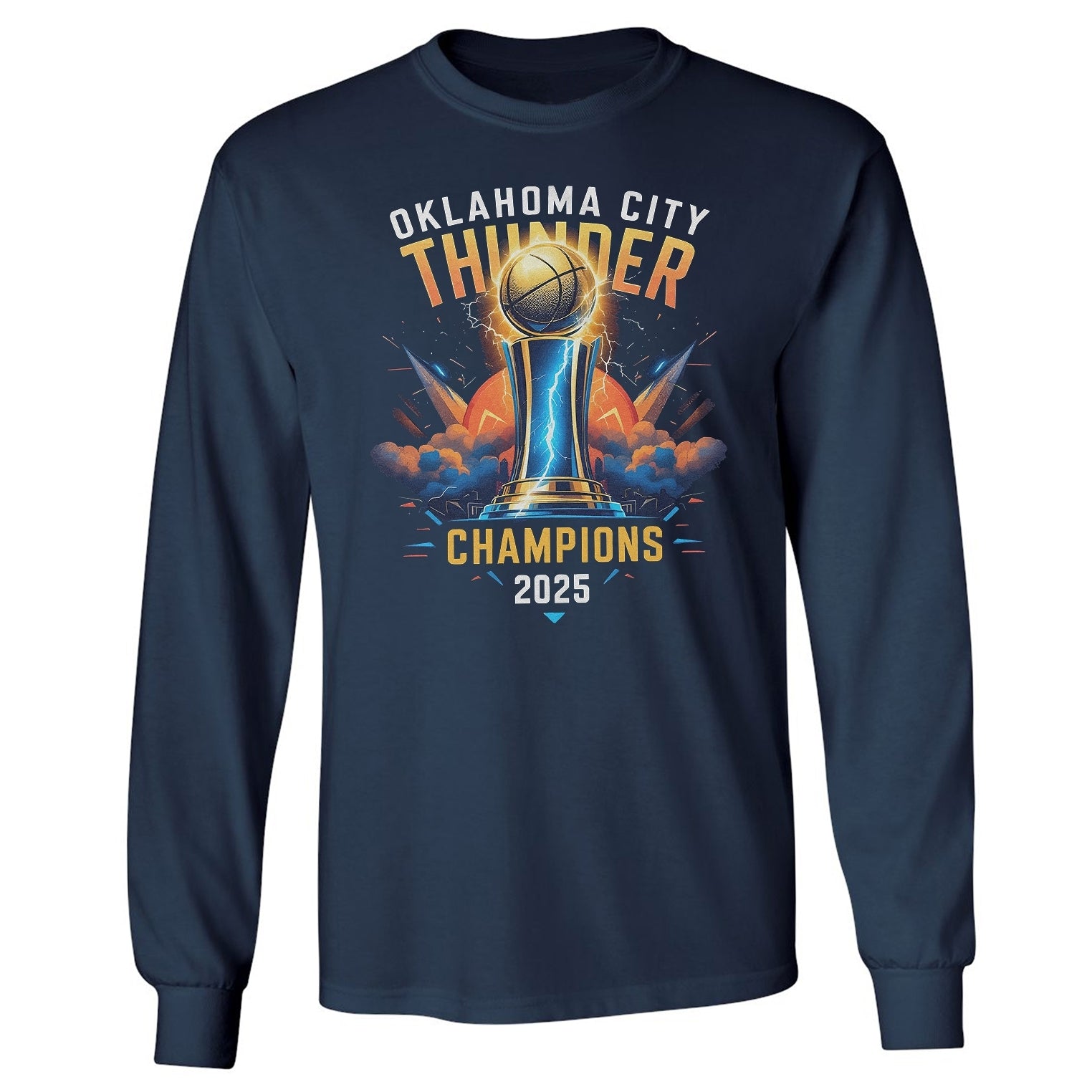 Oklahoma City Inspired Basketball Champions Edition Long Sleeve Tshirt