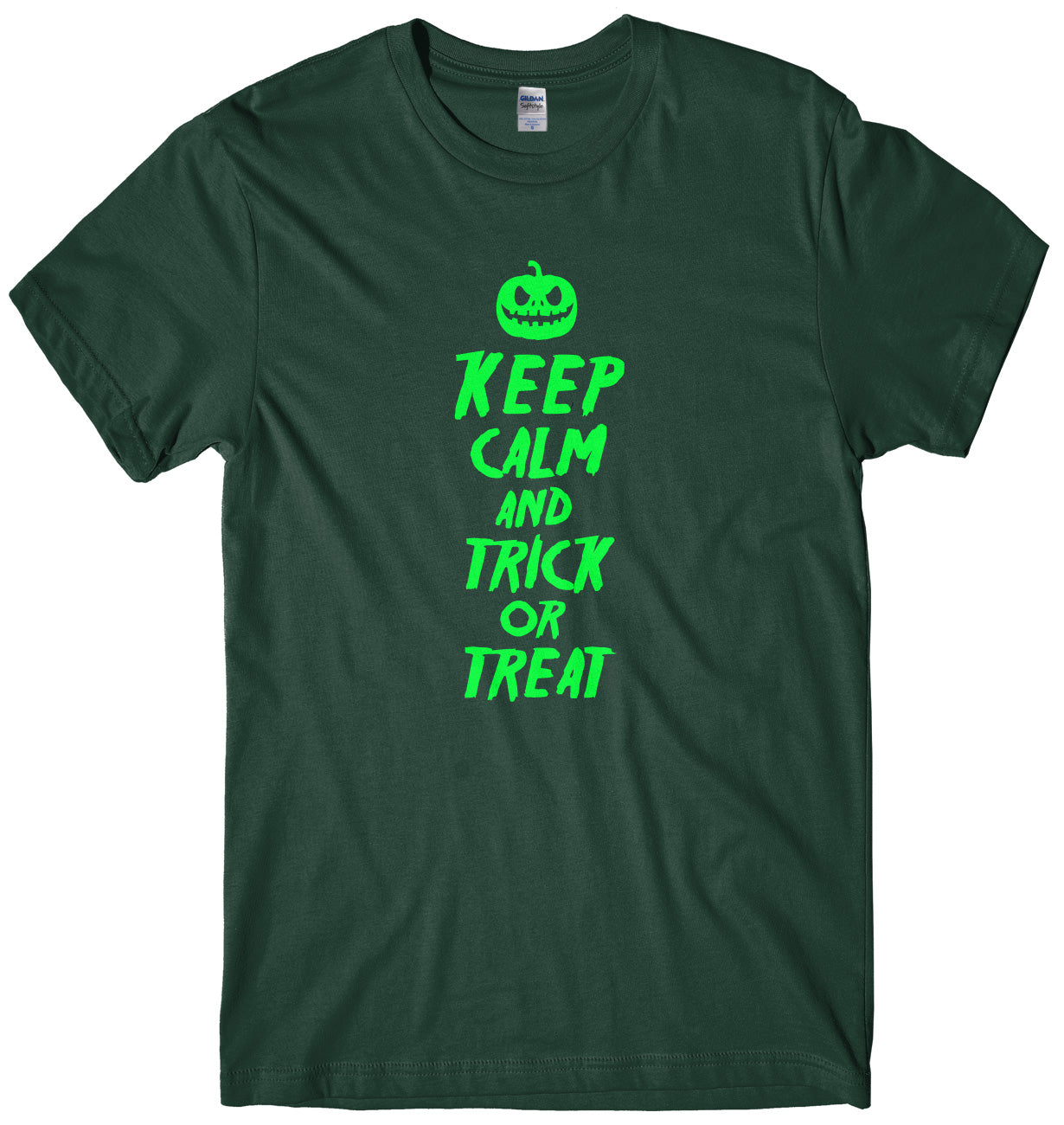 Keep Calm And Trick Or Treat Mens Funny Unisex Halloween T-Shirt