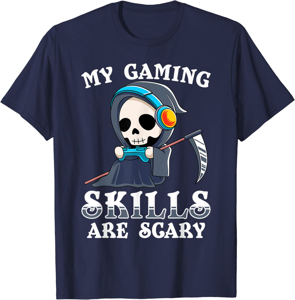 My Gaming Skills Are Scary Halloween Skeleton Unisex T-Shirt