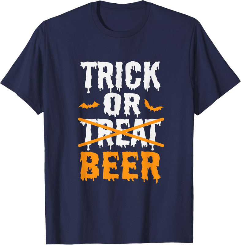 Trick Or Treat Funny Halloween Beer Drinking Long Unisex T-Shirt