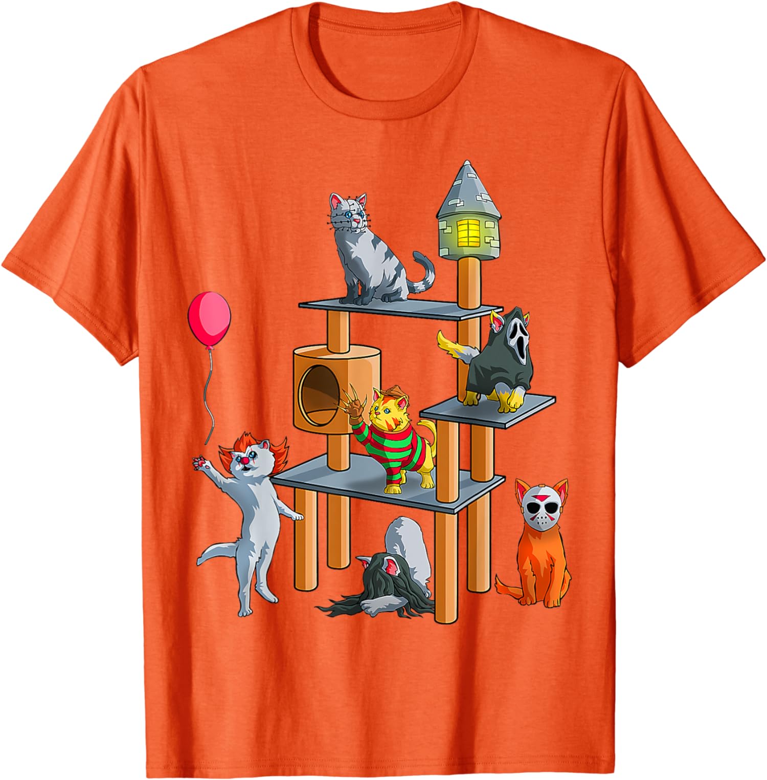 Cat Horror Movies Cute Halloween For Cat Gift Unisex T-Shirt