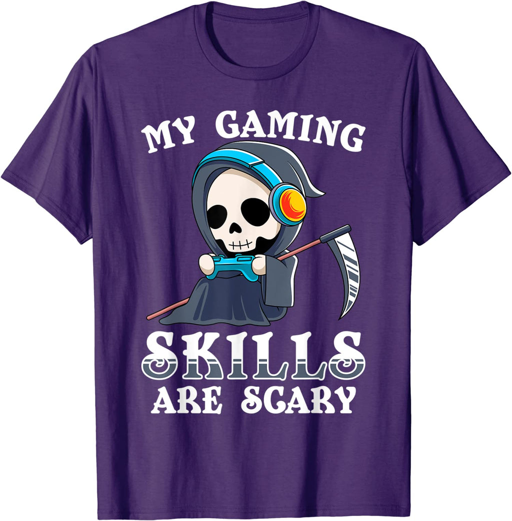 My Gaming Skills Are Scary Halloween Skeleton Unisex T-Shirt