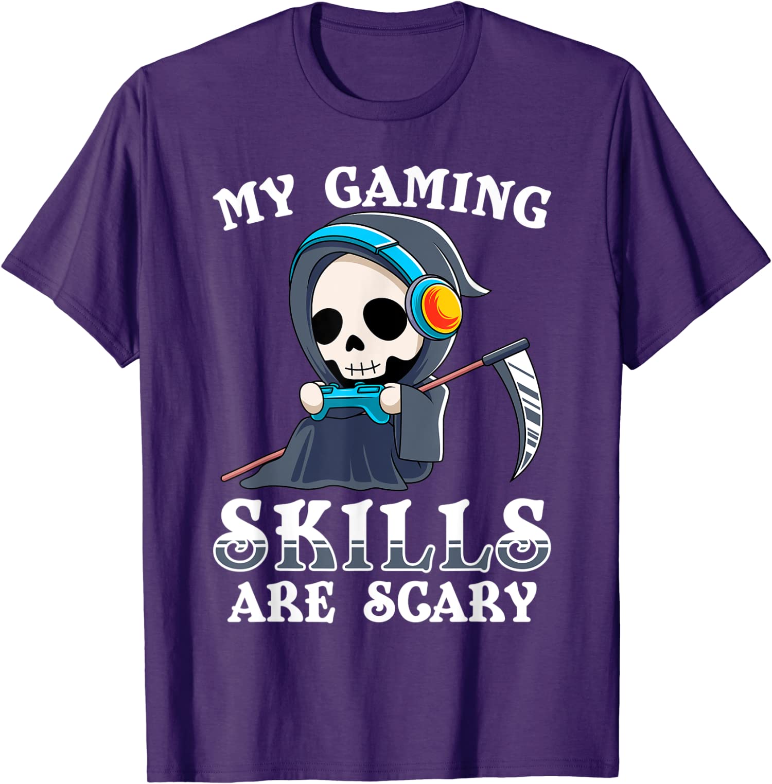 My Gaming Skills Are Scary Halloween Skeleton Unisex T-Shirt