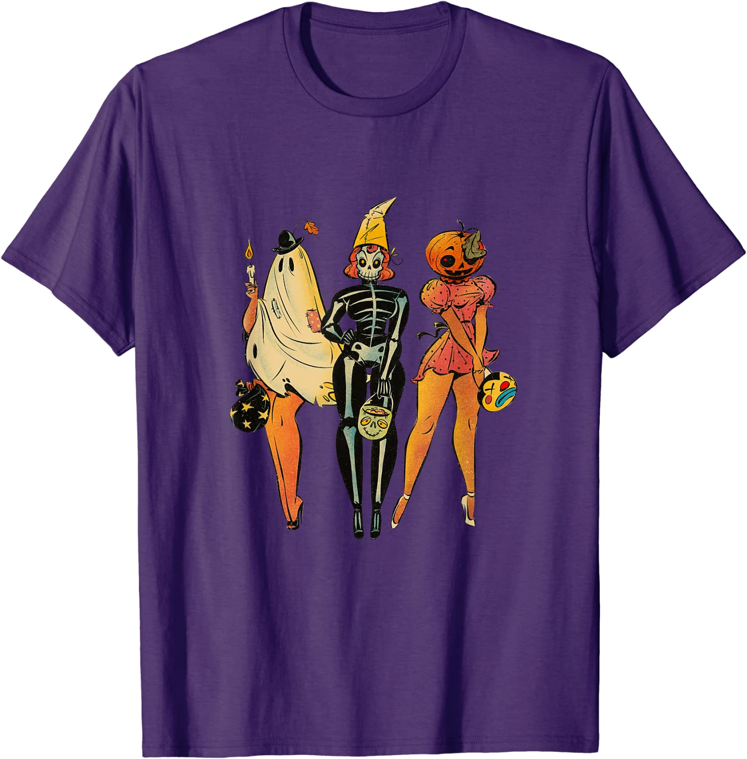 Ghost Pumpkin Jack O Lantern Halloween Trick Or Treat Unisex T-Shirt