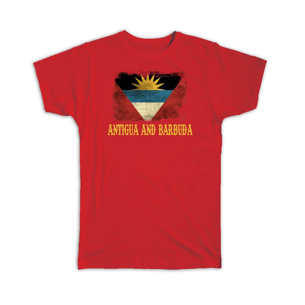 Gift T-Shirt : Antigua And Barbuda Flag North America Country Souvenir Pride