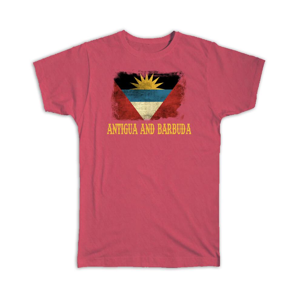 Gift T-Shirt : Antigua And Barbuda Flag North America Country Souvenir Pride
