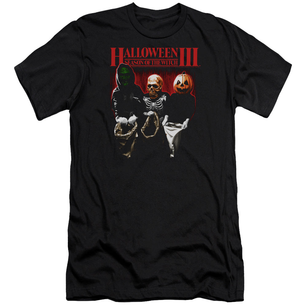 Halloween Slim Fit T-Shirt Trick or Treat Black Tee