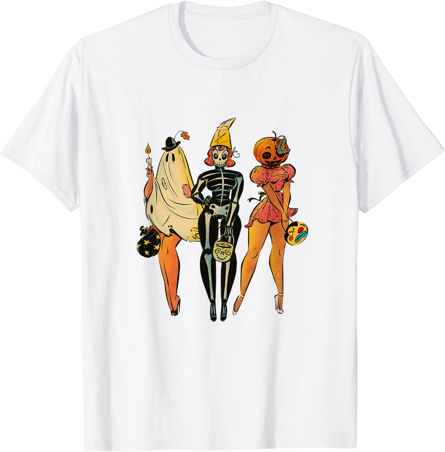 Ghost Pumpkin Jack O Lantern Halloween Trick Or Treat Unisex T-Shirt
