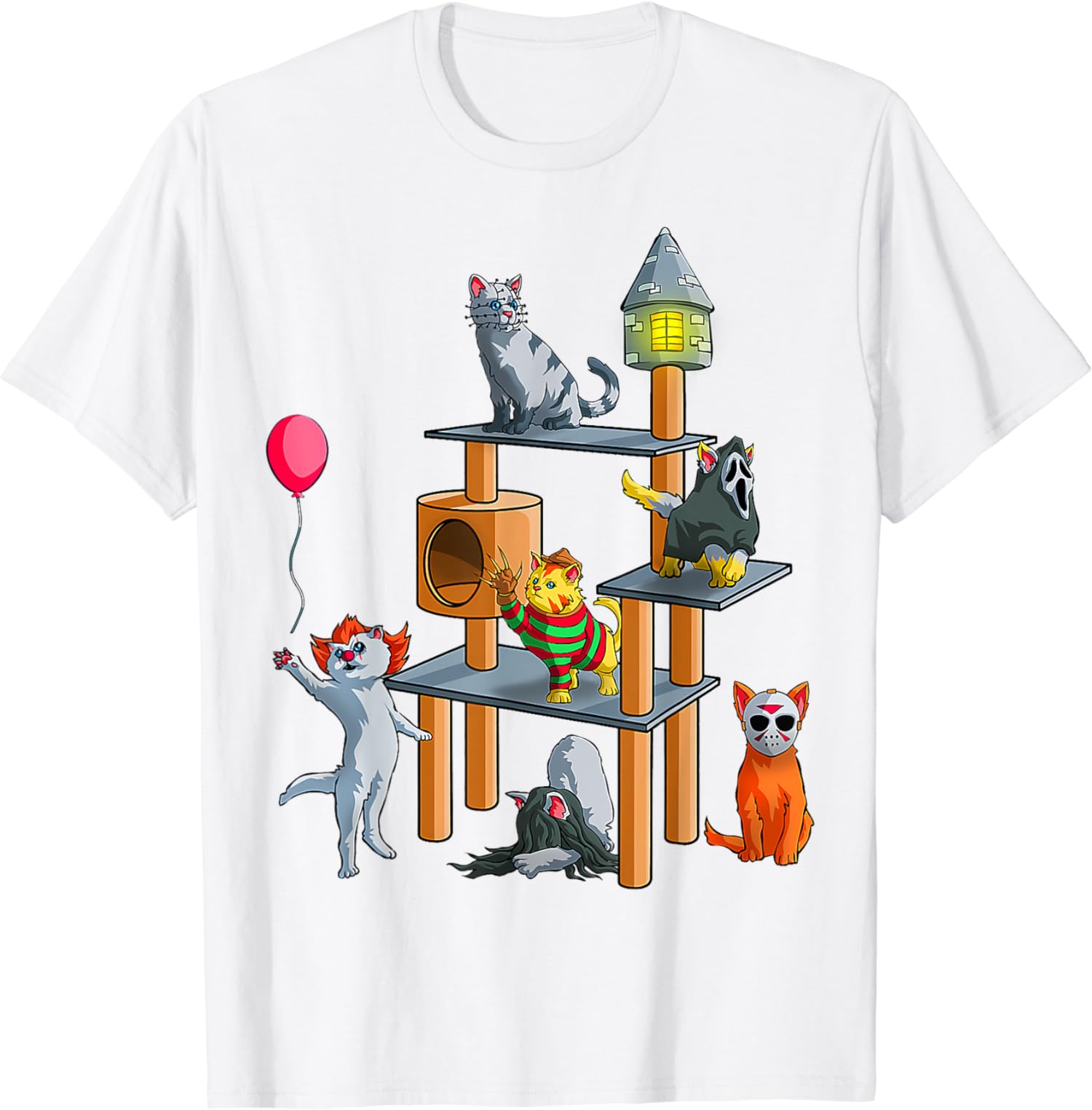 Cat Horror Movies Cute Halloween For Cat Gift Unisex T-Shirt
