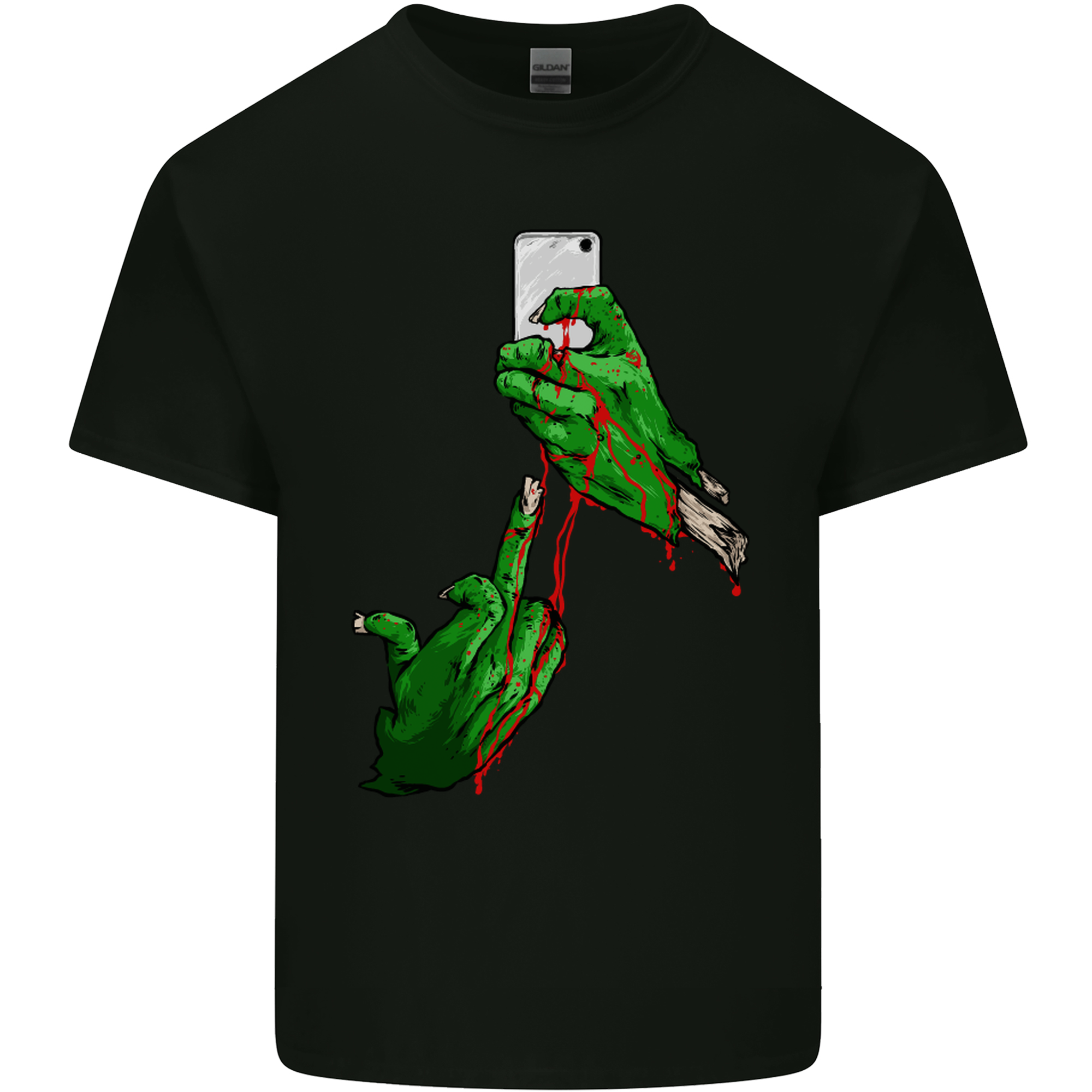 Zombie Selfie Funny Halloween Horror Mens Light Cotton T-Shirt