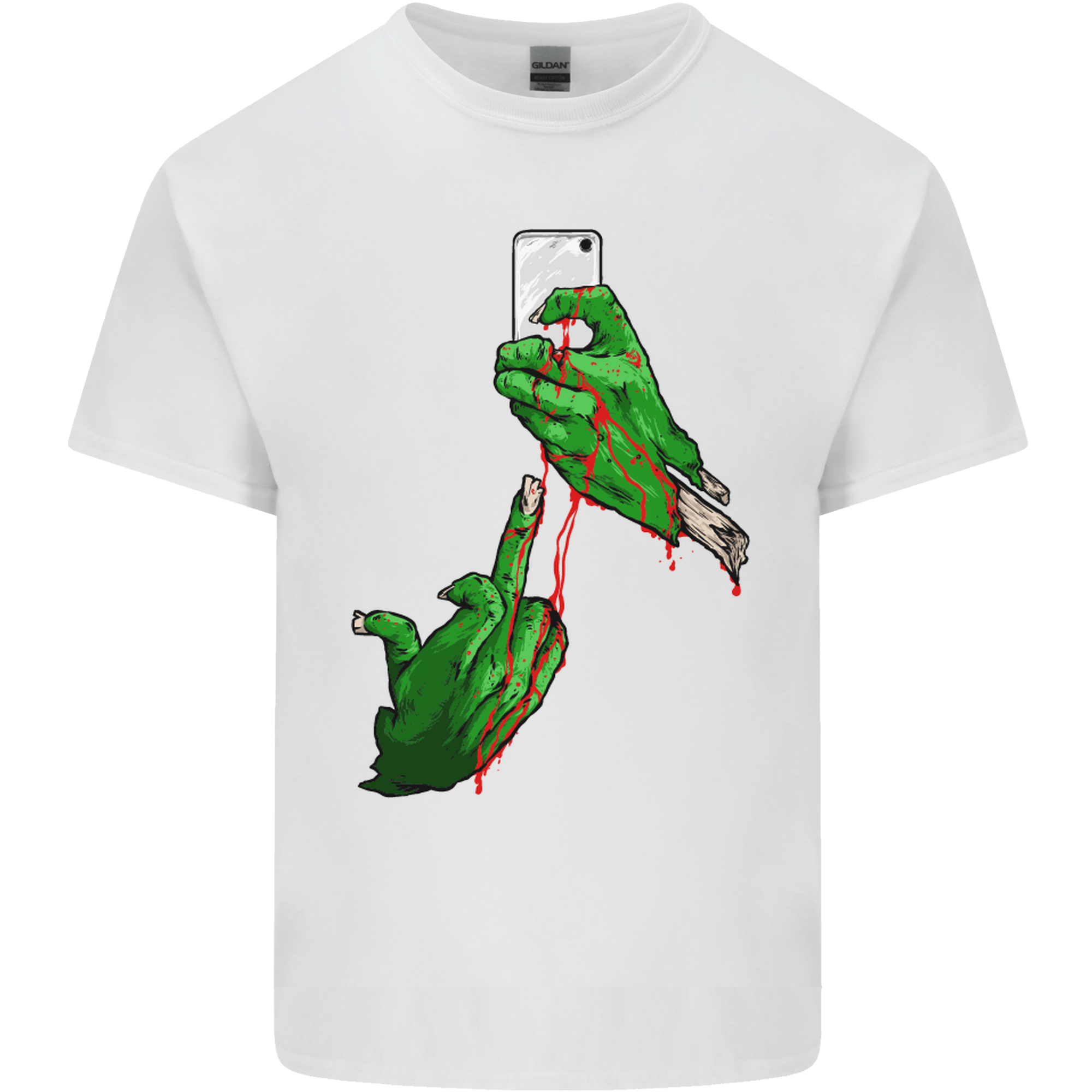 Zombie Selfie Funny Halloween Horror Mens Light Cotton T-Shirt