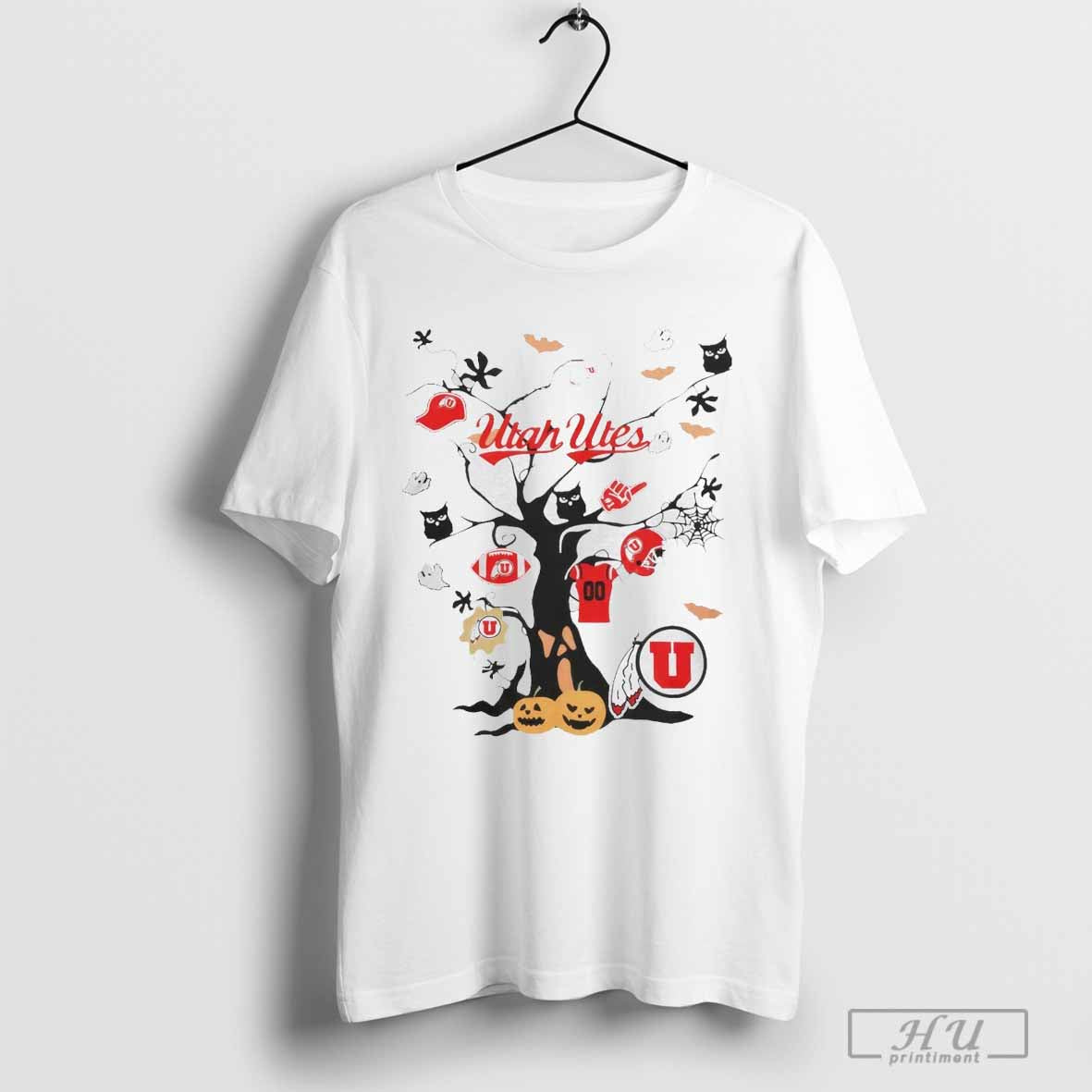 Trending Tree halloween Utah Utes ncaa Team T-Shirt